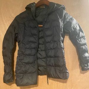 Black puffer coat